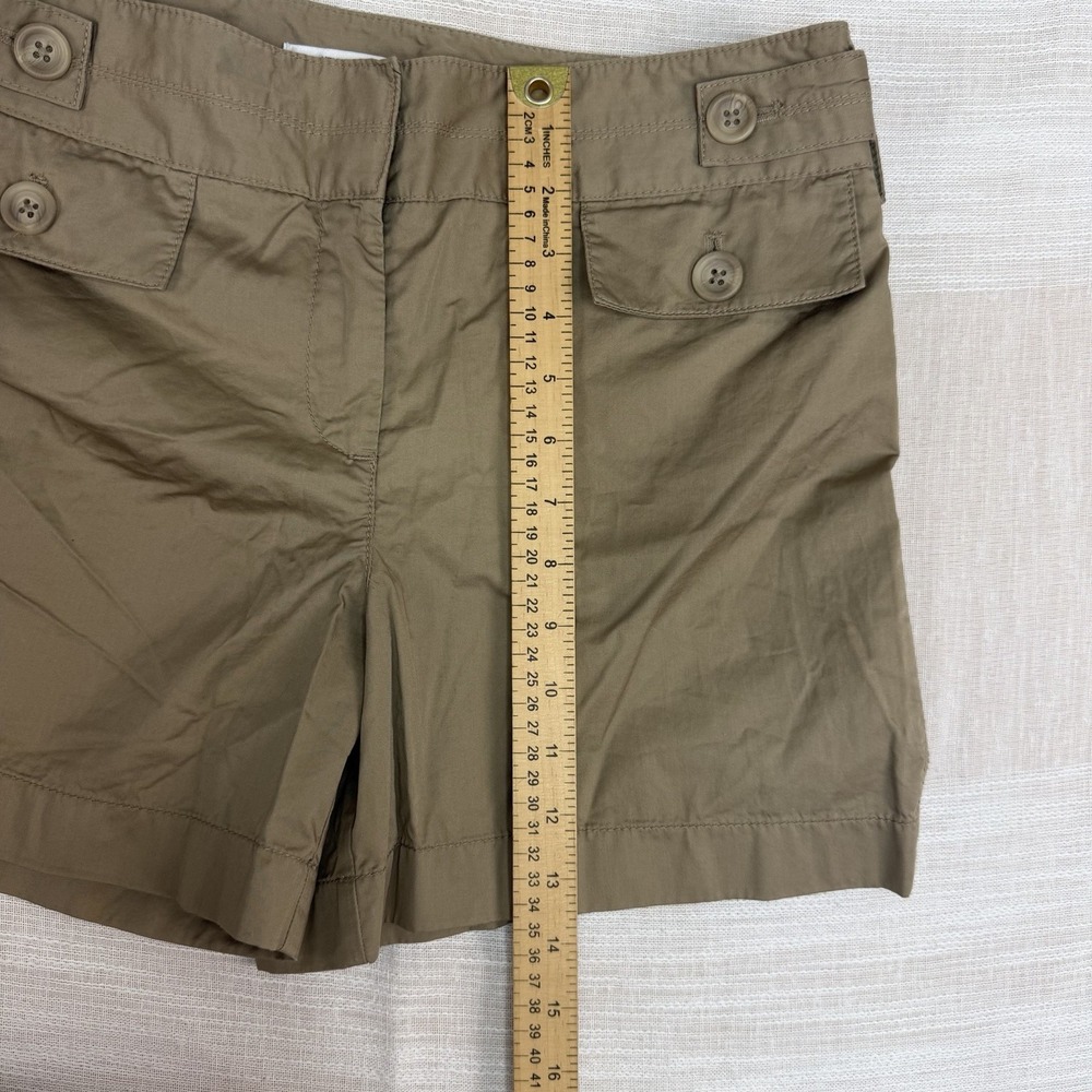 LOFT Ann Taylor Chino Women's Shorts Size 6 Khaki Tan Flap Pocket Cotton 4" - Picture 6 of 6